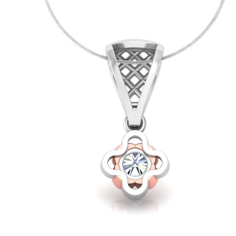 NET JALI DESIGN SOLITAIRE PENDANT