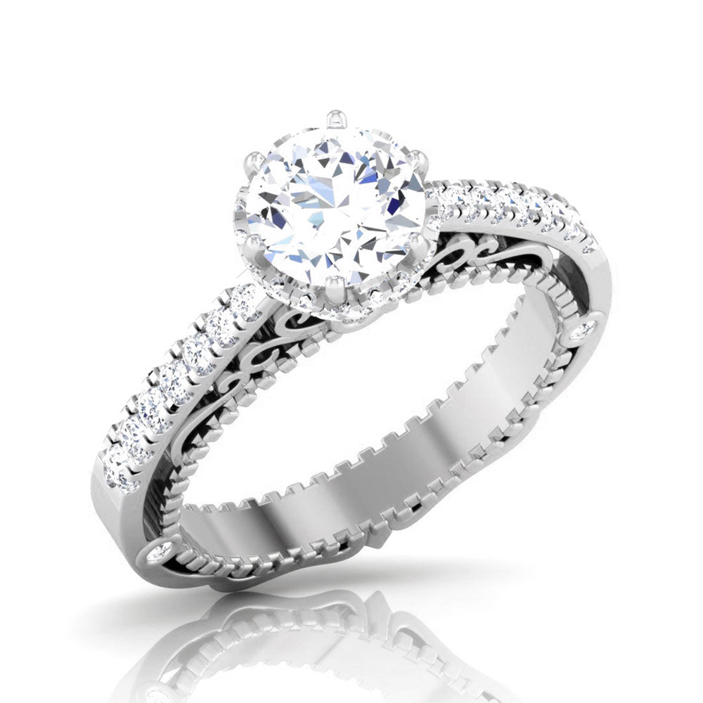 1 CT ROUND DIAMOND SOLITAIRE ENGAGEMENT RING