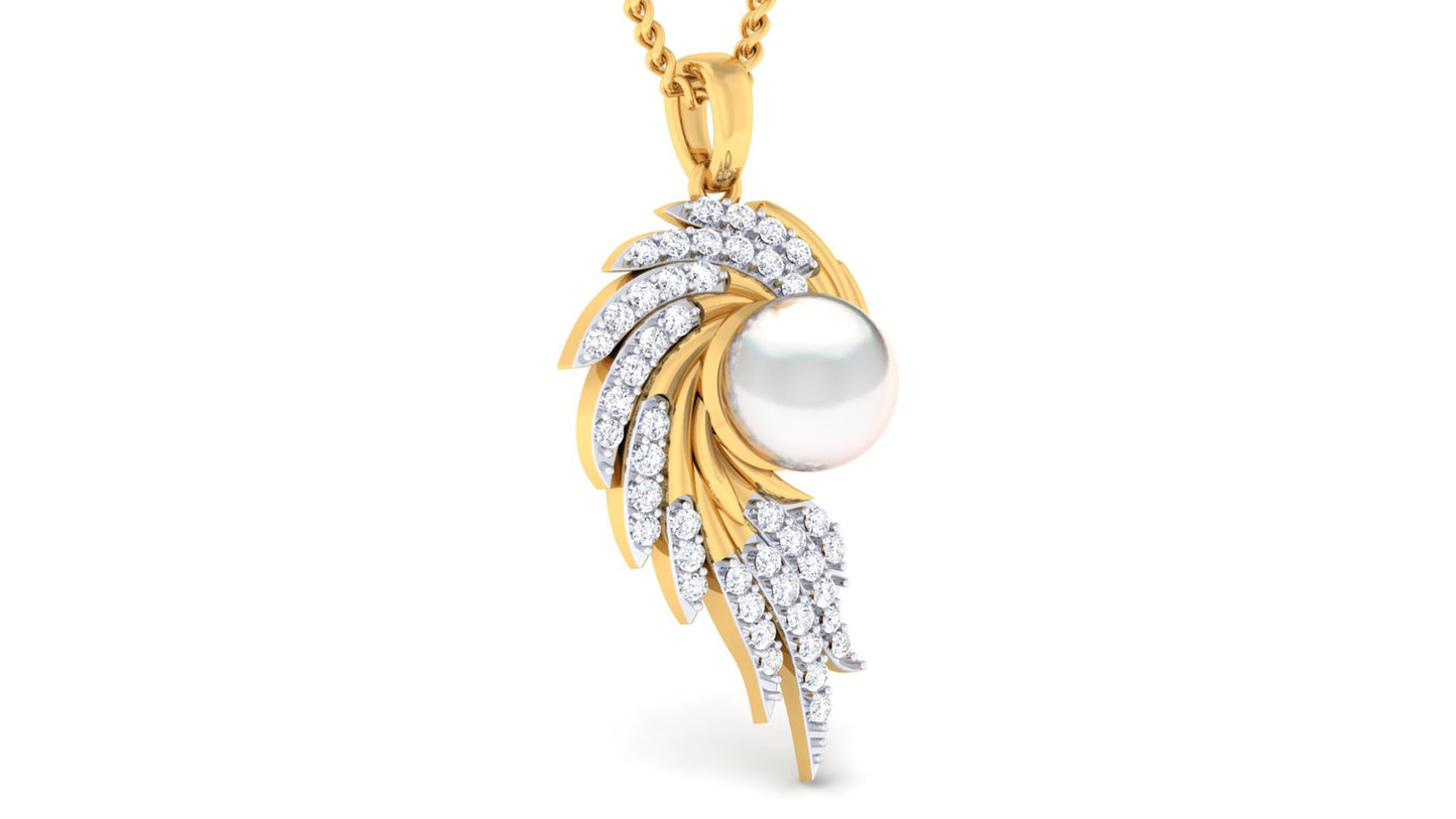 PEARL WING ELEGANT PENDANT SET