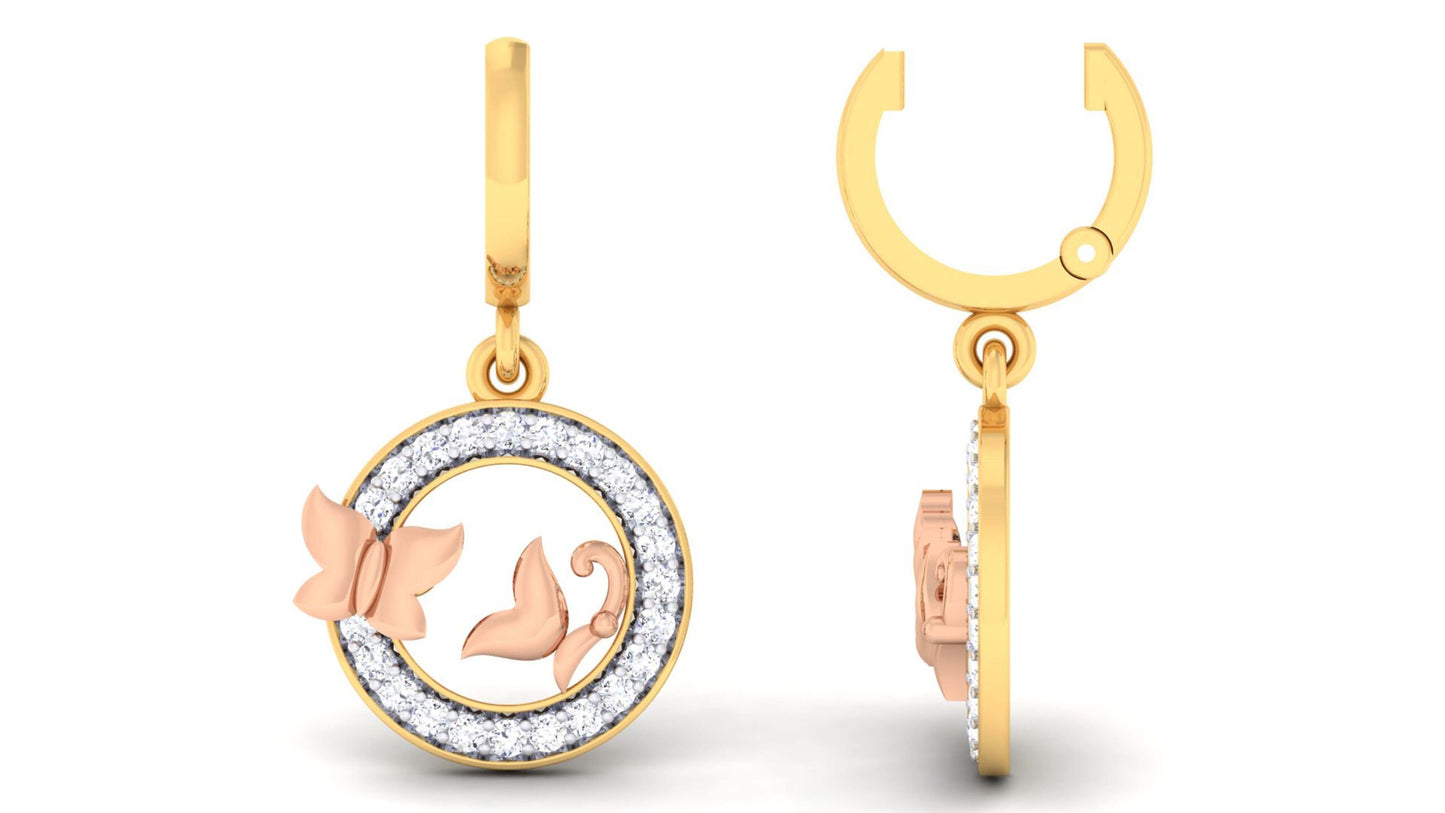 BUTTERFLY ROUND SHAPE PENDANT SET