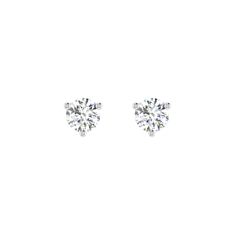 3 PRONG BASKET SETTING SOLITAIRE 0.25 CARAT EARRING