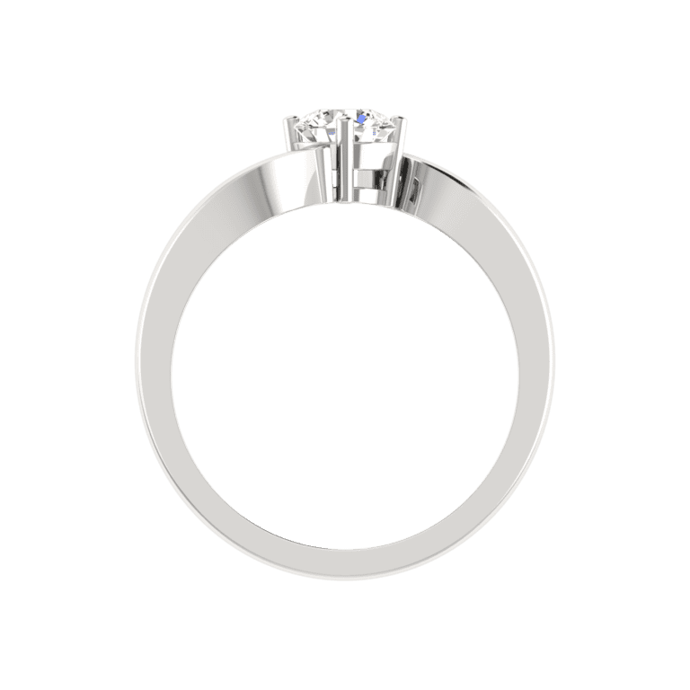 1 CARAT ROUND CUT FLOURISH SOLITAIRE DIAMOND ENGAGEMENT RING