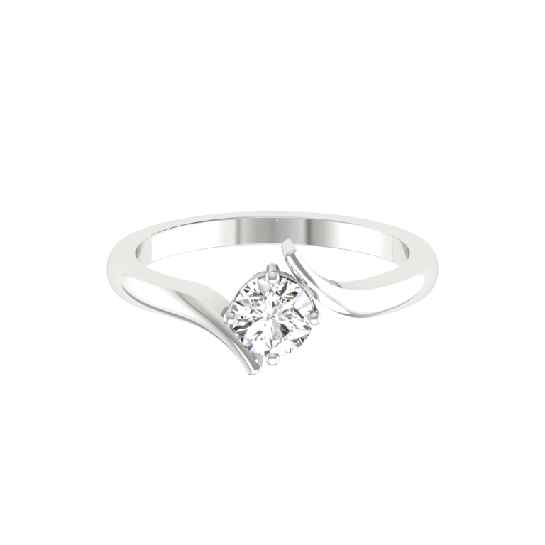 1 CARAT ROUND CUT FLOURISH SOLITAIRE DIAMOND ENGAGEMENT RING