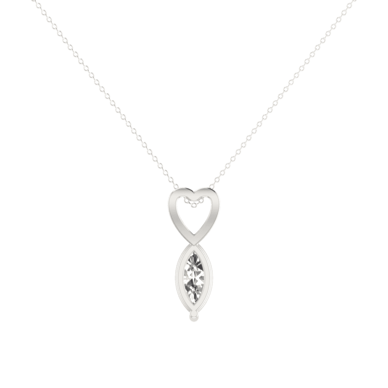 1 CT SOLITAIRE MARQUISE SHAPE DIAMOND PENDANT