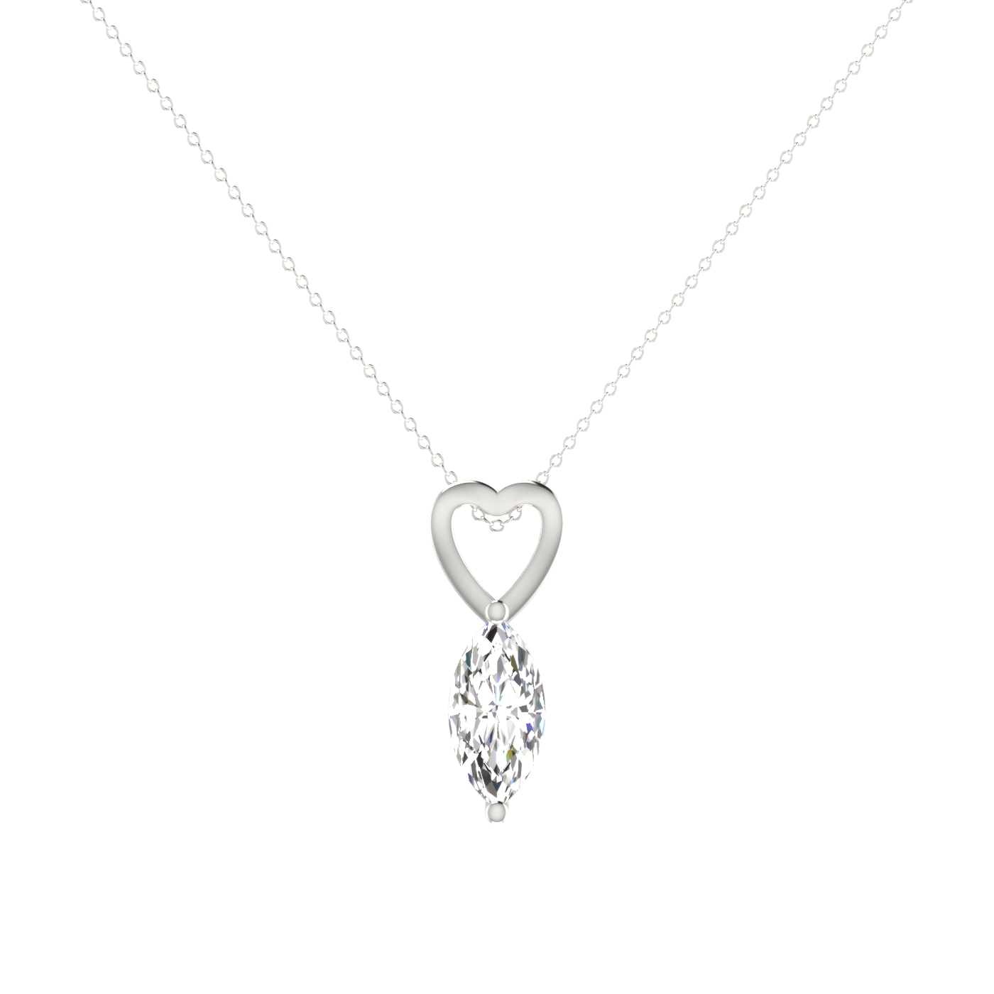 1 CT SOLITAIRE MARQUISE SHAPE DIAMOND PENDANT