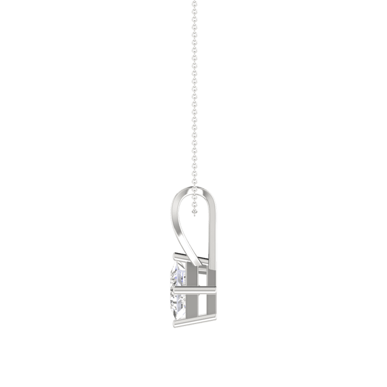 1 CT PRINCESS SHAPE PENDANT - ENHANCE YOUR STYLE WITH GRACE AND GLAMOUR