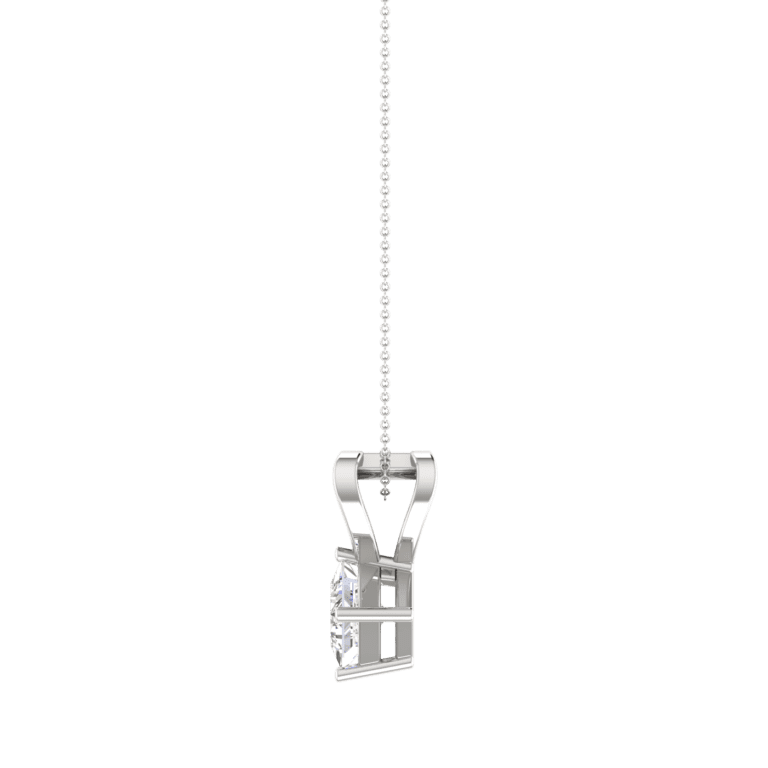 1 CT 4 PRONG PRINCESS SOLITAIRE NECKLACE