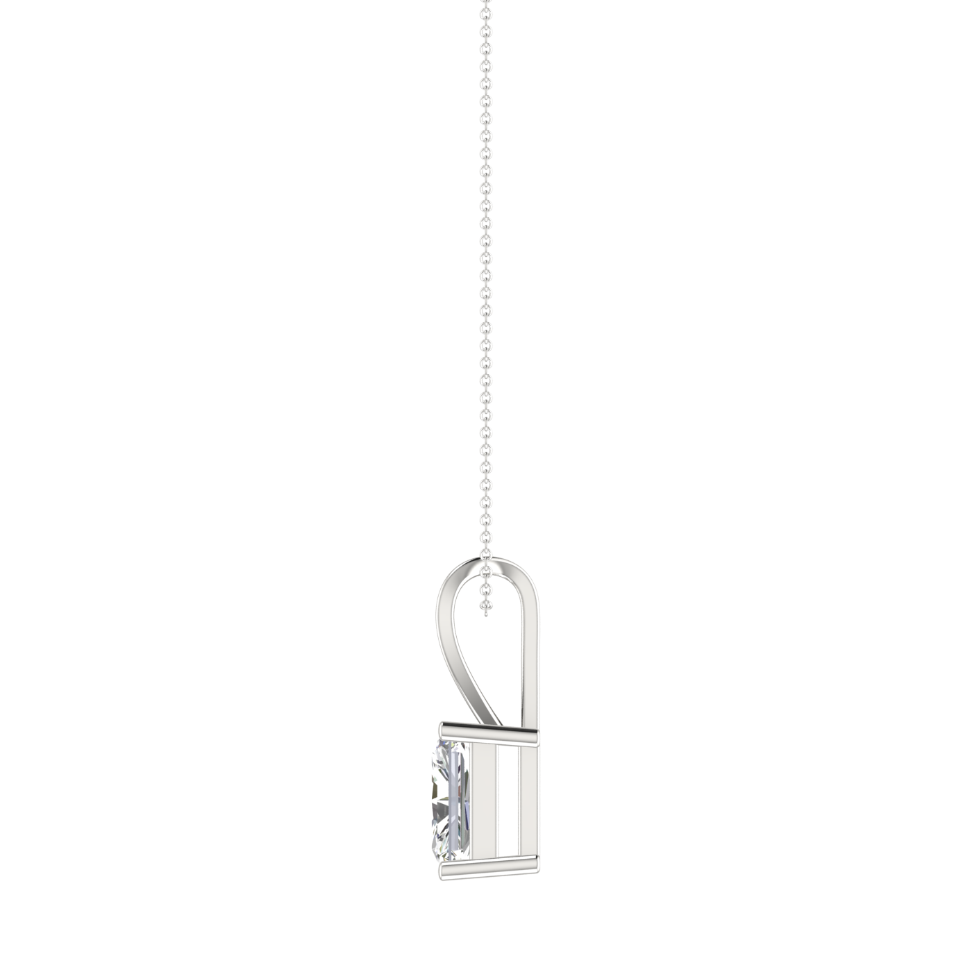 1 CT 4 PRONG RADIANT SOLITAIRE NECKLACE