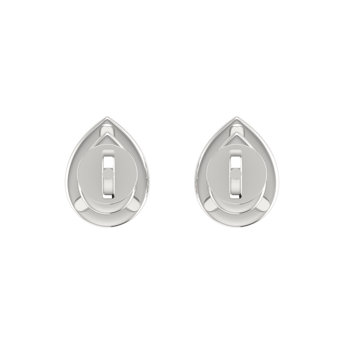 BEZEL SETTING DROP CUT DIAMOND EARRING