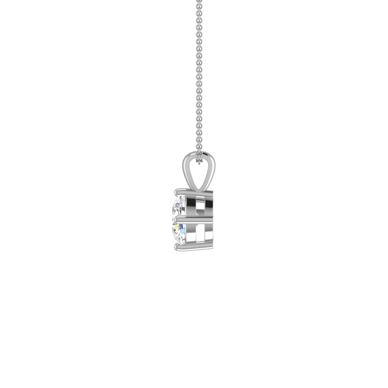 1 CARAT 4 Prong Basket Round Lab Created Diamond Solitaire Necklace