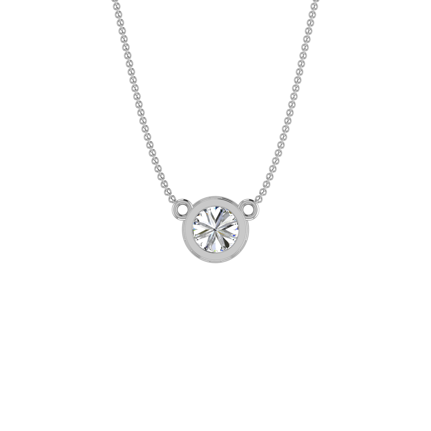 ANTIQUE LOOK 1 CARAT ROUND DIAMOND SOLITAIRE PENDANT