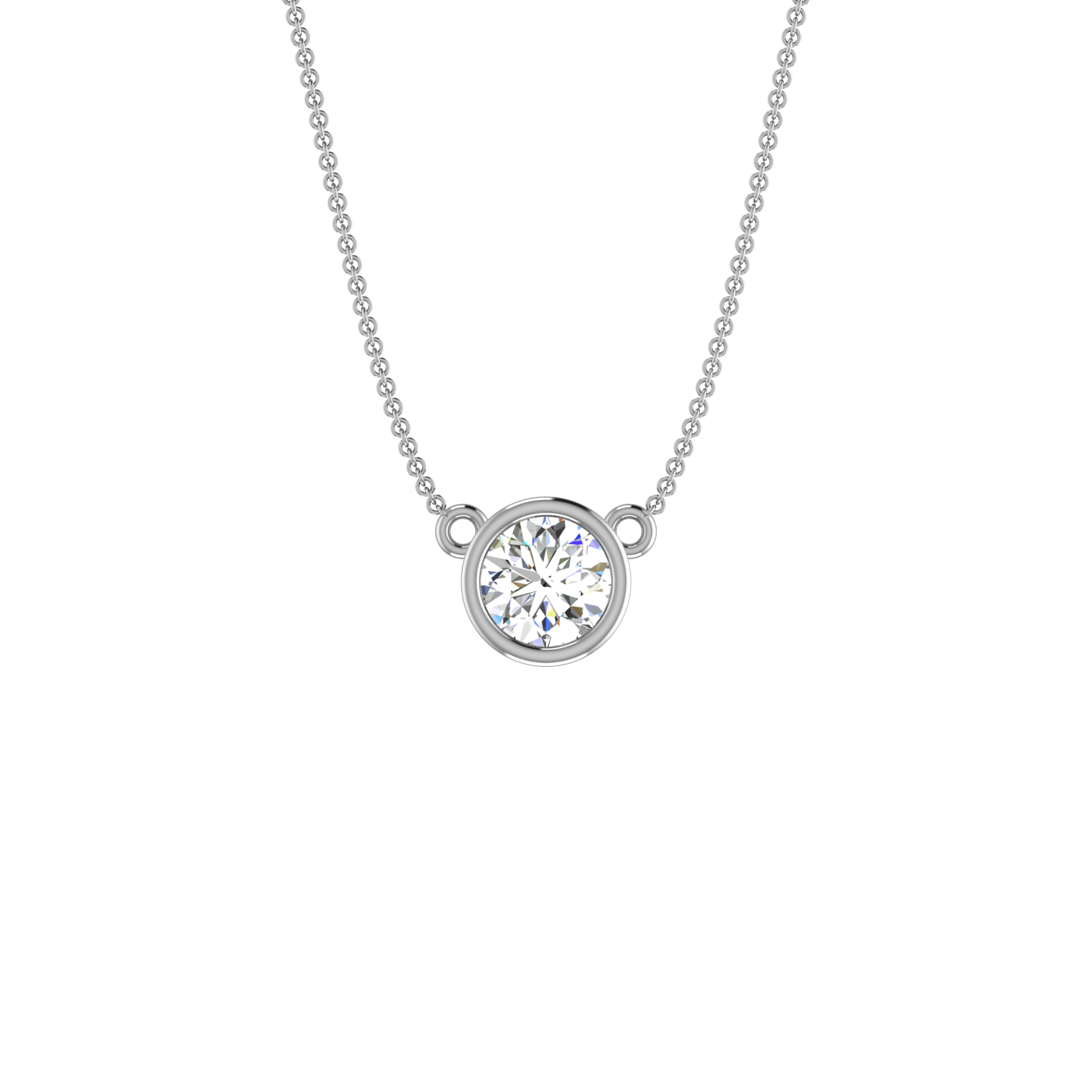 ANTIQUE LOOK 1 CARAT ROUND DIAMOND SOLITAIRE PENDANT