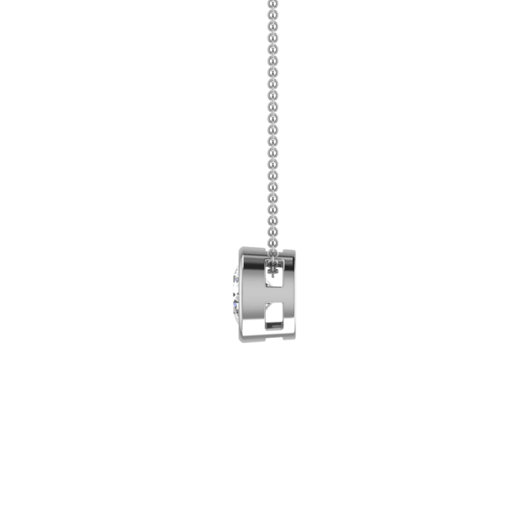 CLASSIC SIMPLE LOOK BEZEL SETTING SOLITAIRE DIAMOND PENDANT