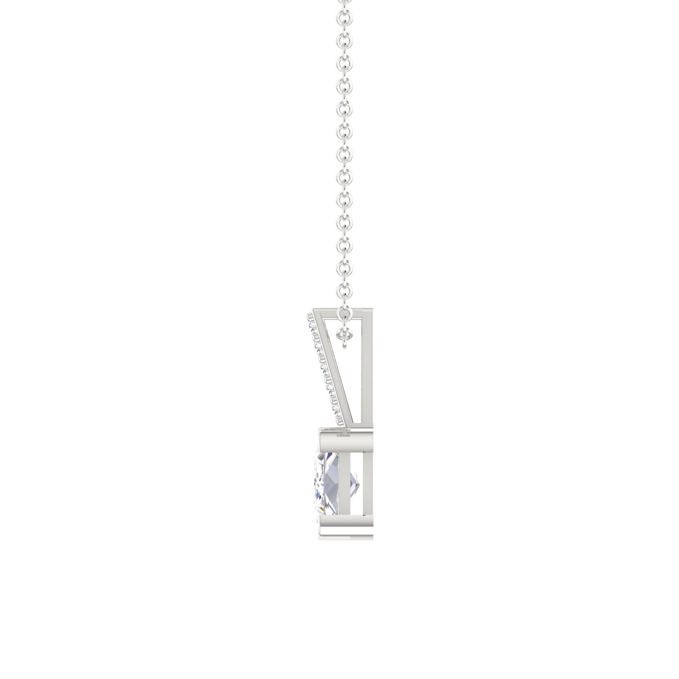 4 PRONG CRISP – CUT CORNERED PRINCESS CUT PENDANT