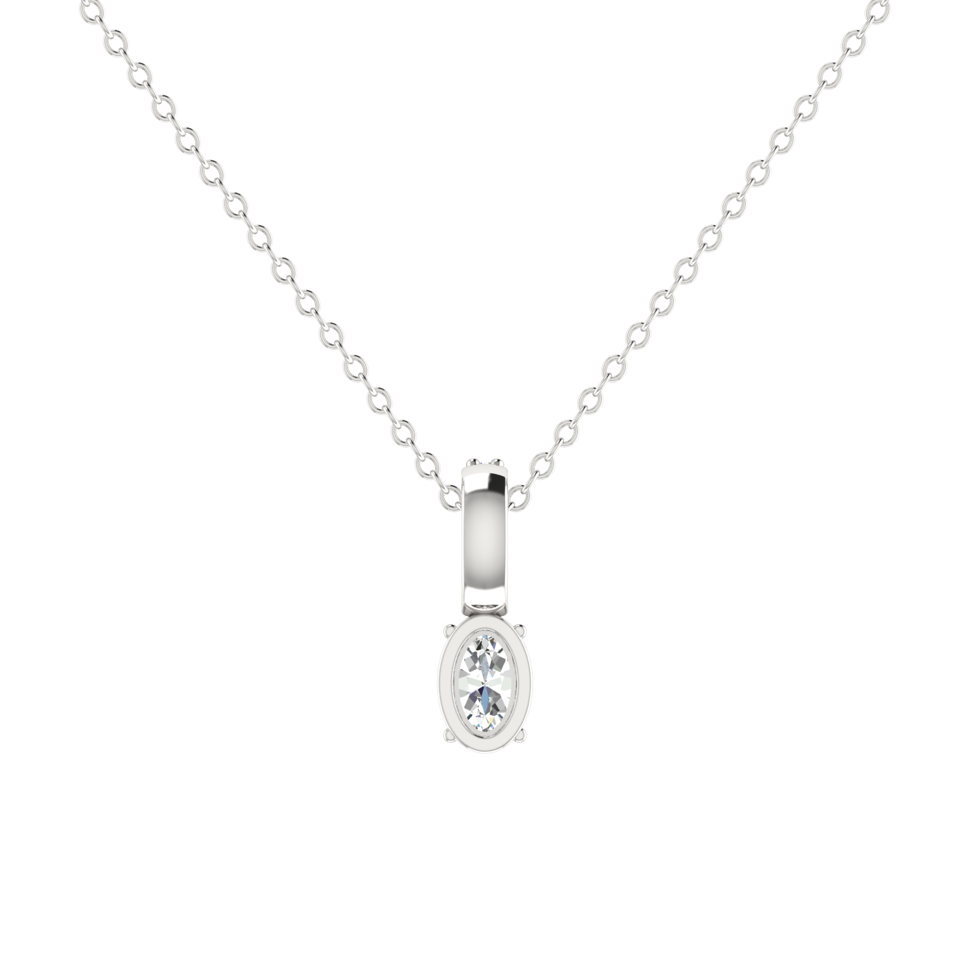 HANGING OVAL CUT DIAMOND FOR DAILY WEAR