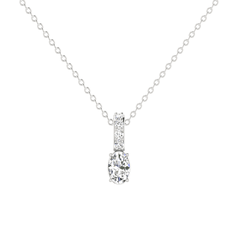 HANGING OVAL CUT DIAMOND FOR DAILY WEAR