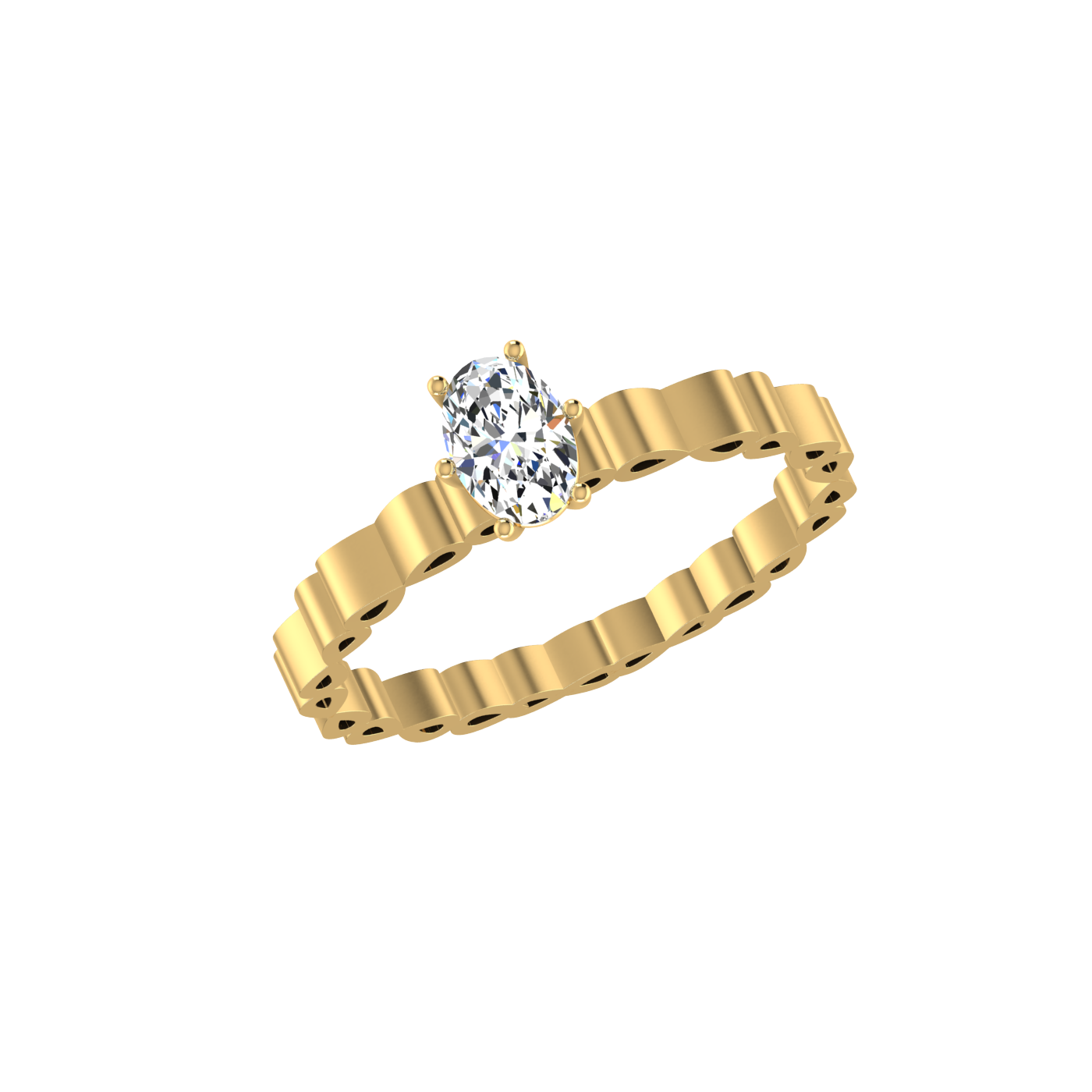 INTERCONNECTED CUT RING