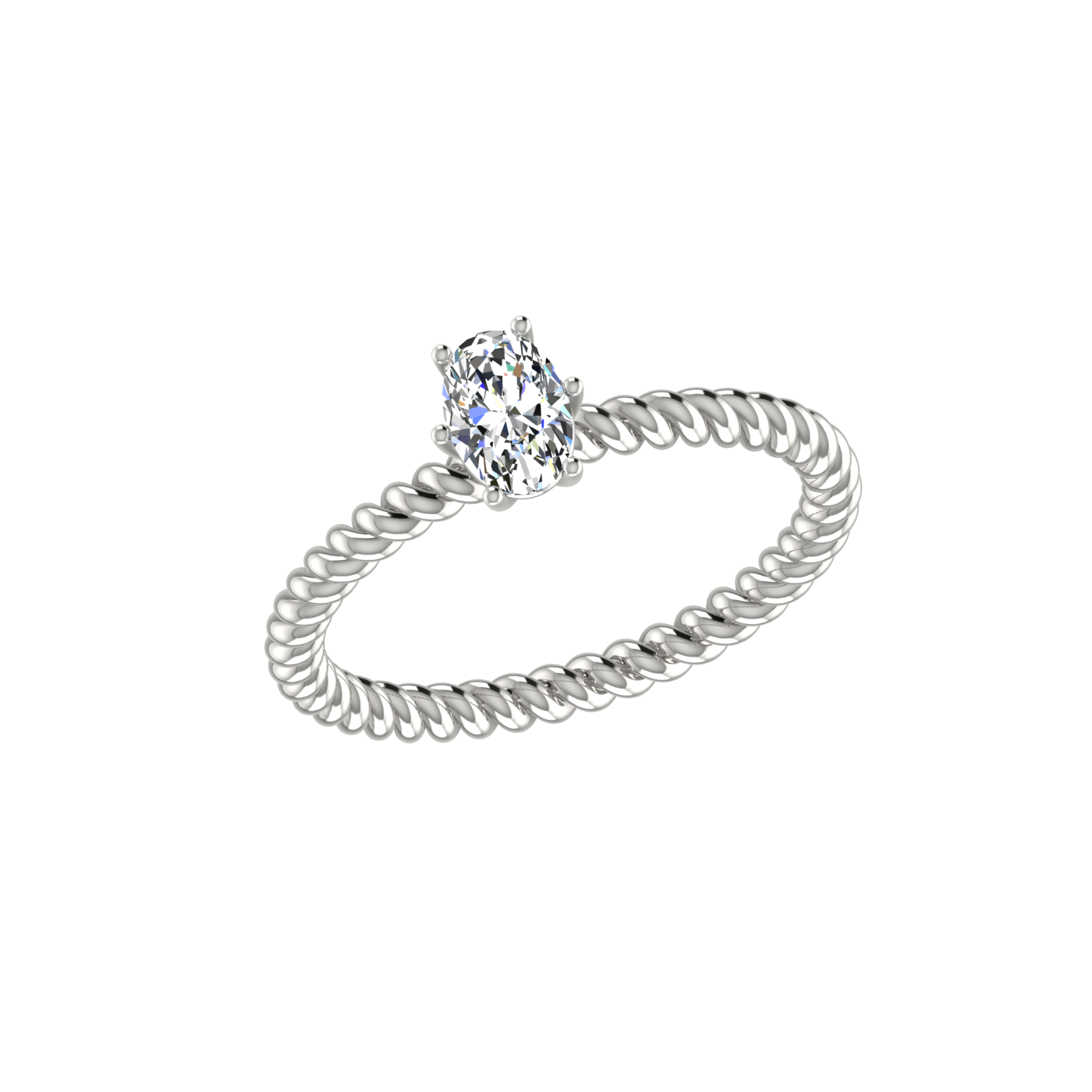 TWISTER WIRED OVAL RING