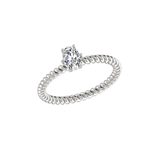 TWISTER WIRED OVAL RING