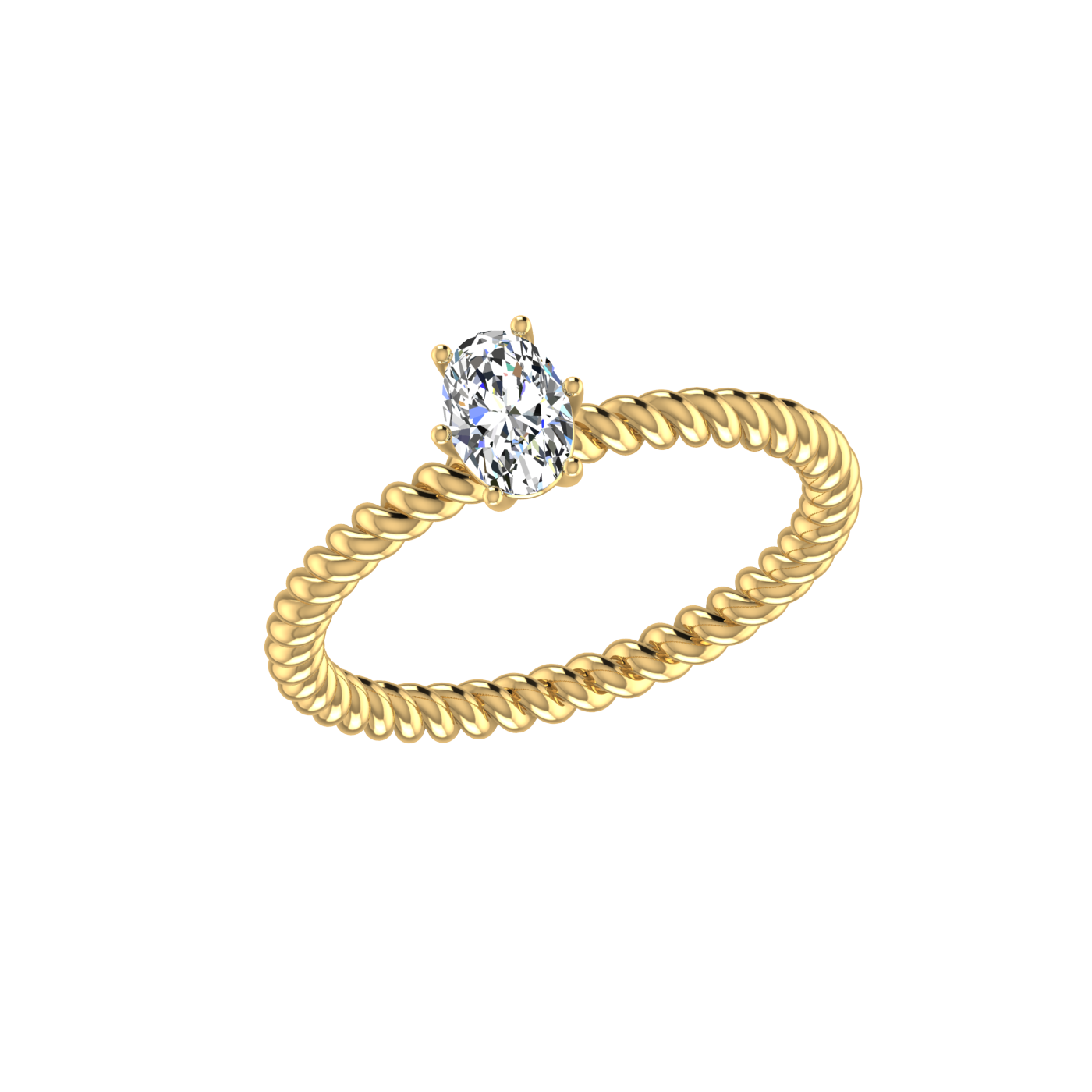 TWISTER WIRED OVAL RING