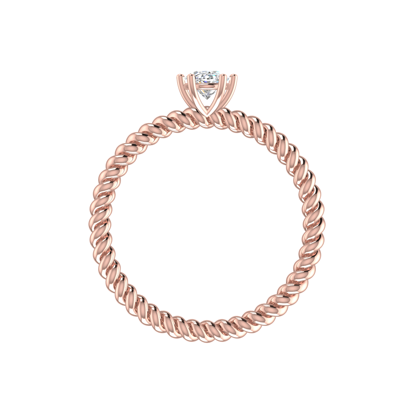TWISTER WIRED OVAL RING