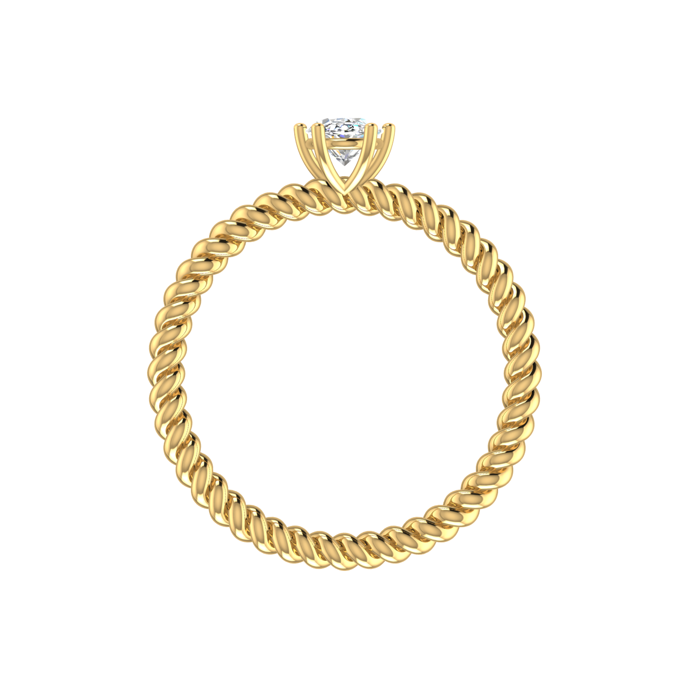 TWISTER WIRED OVAL RING