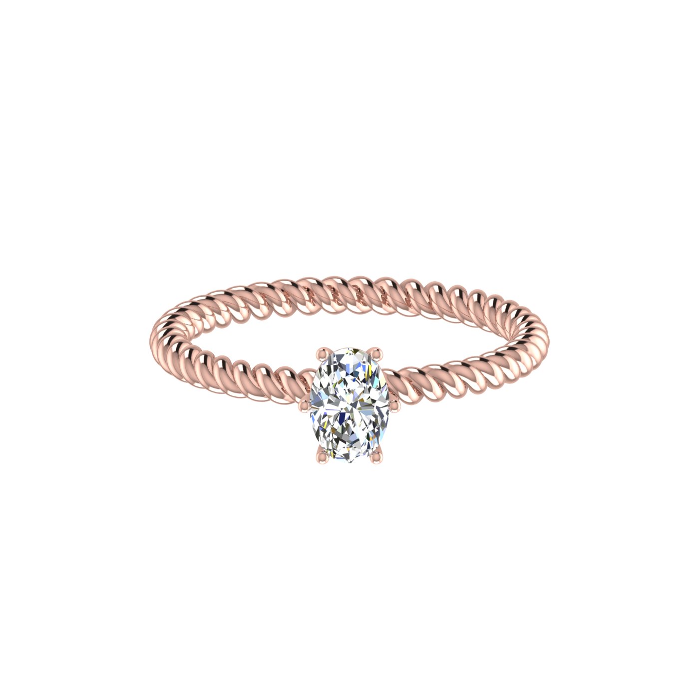 TWISTER WIRED OVAL RING