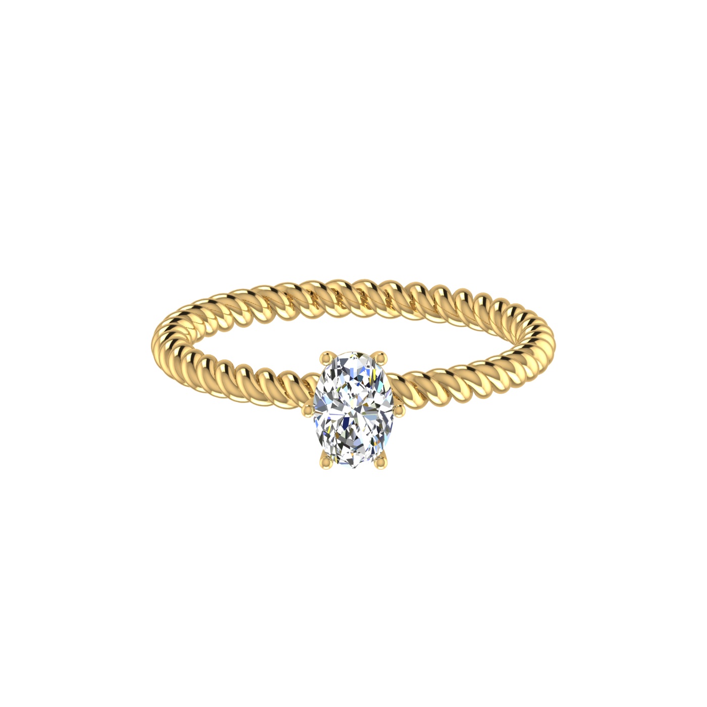 TWISTER WIRED OVAL RING