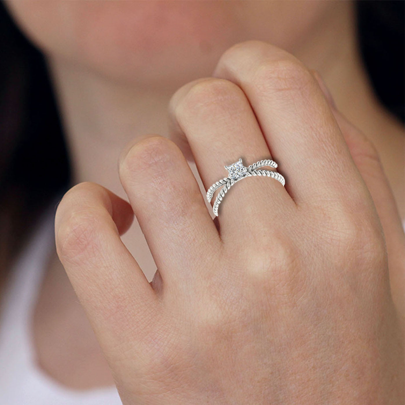 DUO TWISTED RING