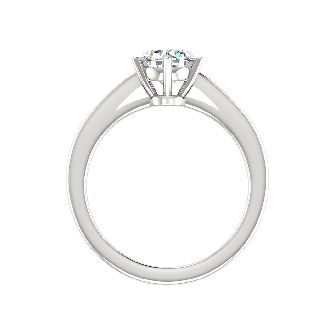 1 Carat Round Diamond Solitaire Ring – Elegant 6 Prong Setting for Timeless Beauty