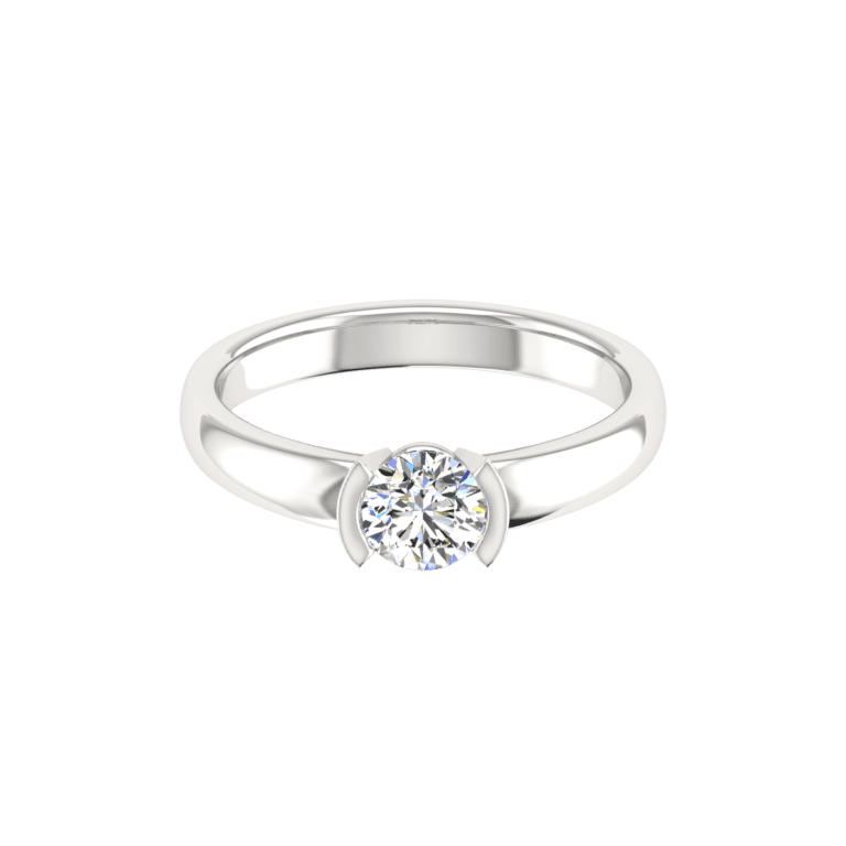 1 Carat Round Diamond Solitaire Ring with Brilliant Brezzel Setting – Timeless Elegance and Sparkling Beauty