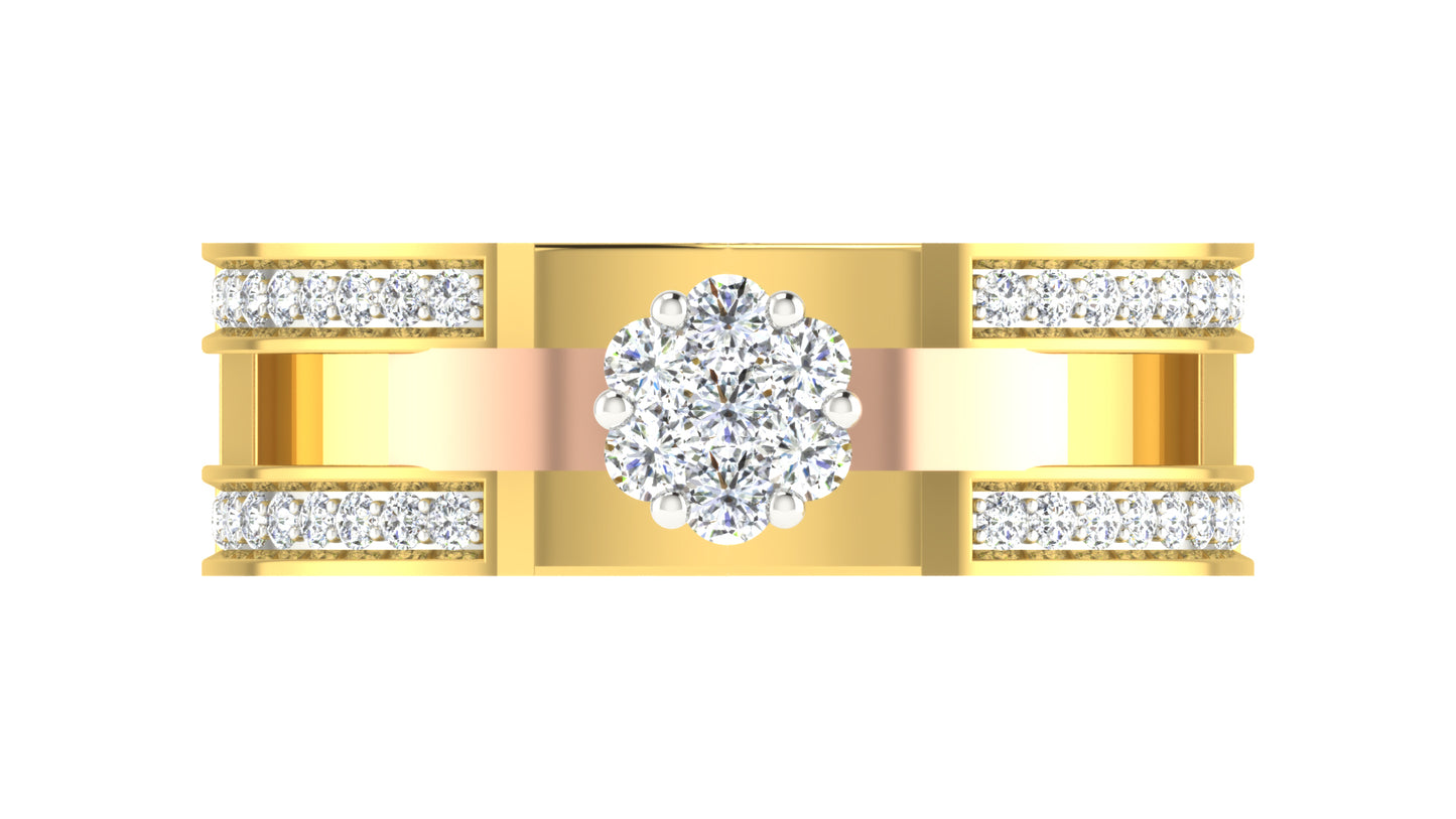 DENZI ROUND CLUSTER RING