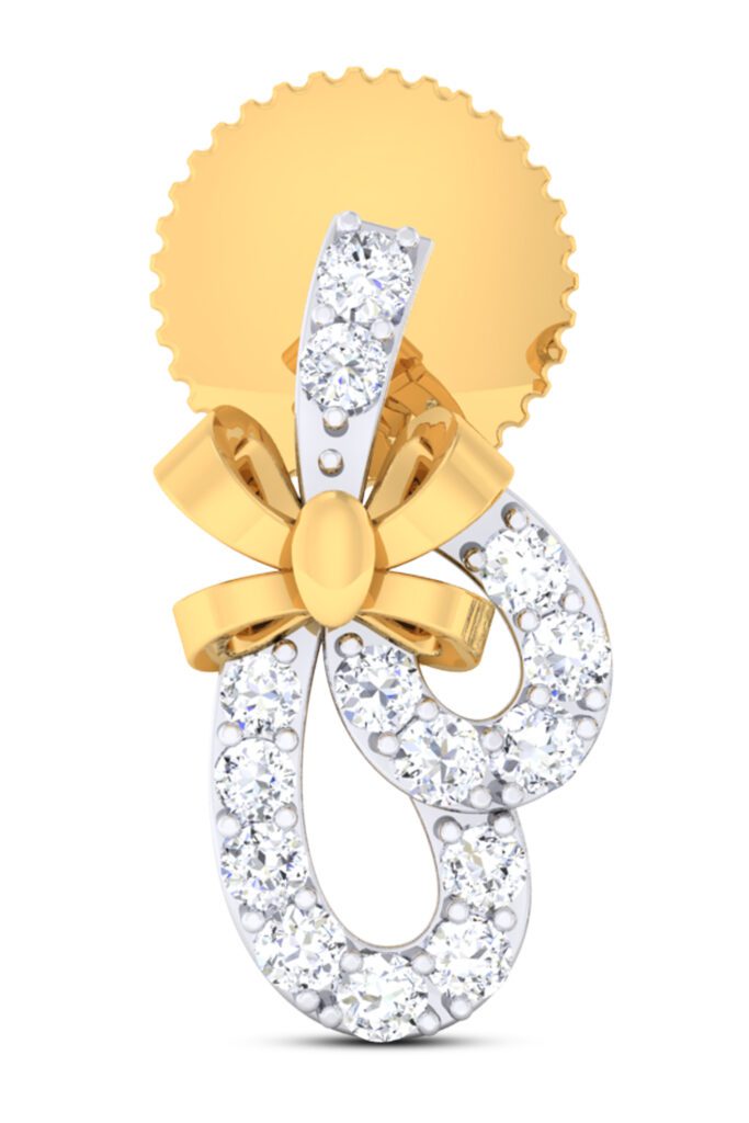 BOW TIE FANCY SHAPE DIAMOND PENDANT SET