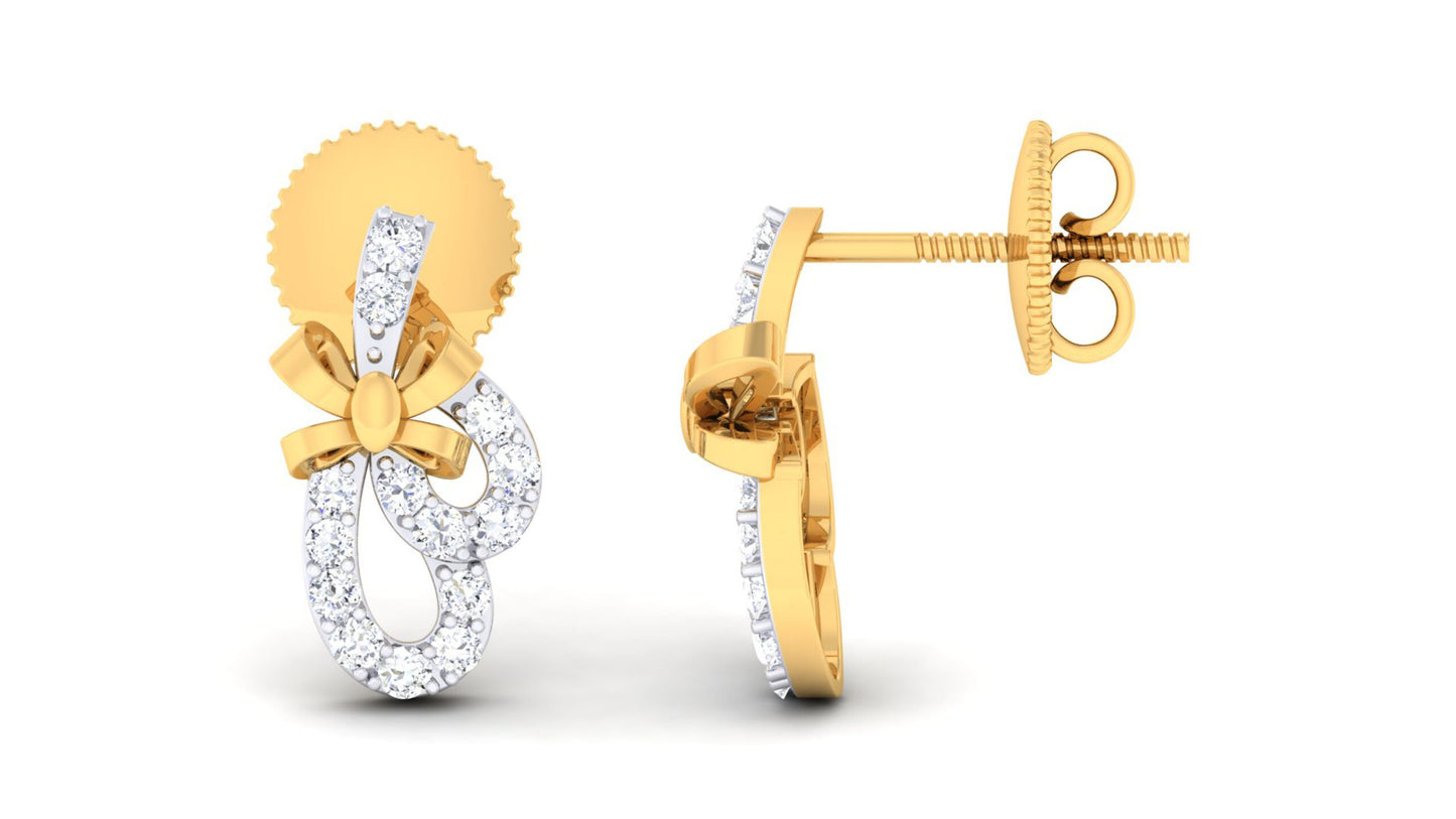 BOW TIE FANCY SHAPE DIAMOND PENDANT SET