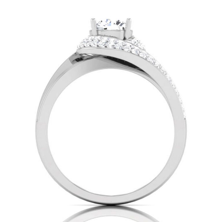 0.70 CARAT CRISS-CROSS ENGAGEMENT RING