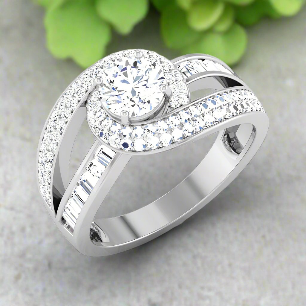 0.70 CARAT CRISS-CROSS ENGAGEMENT RING