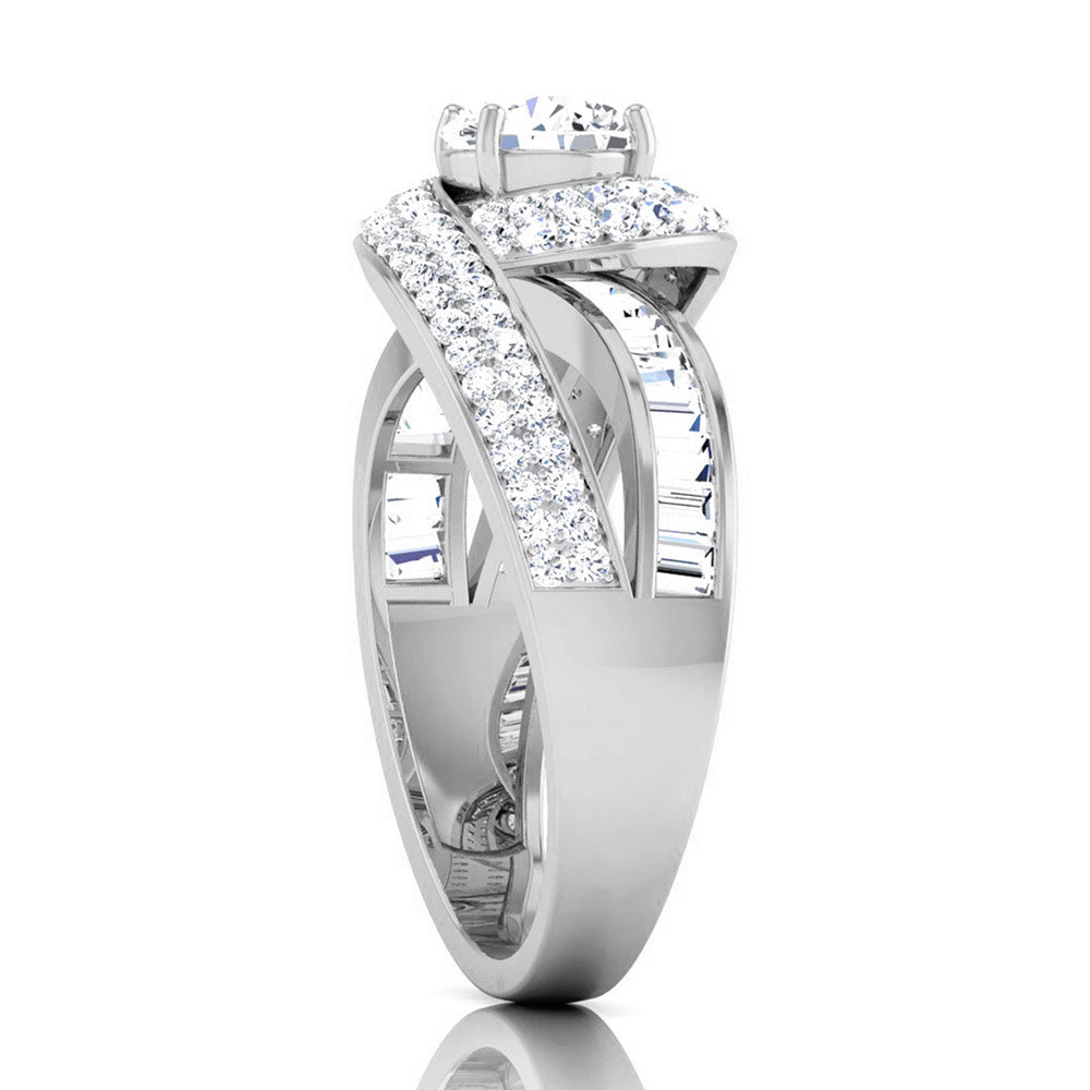 0.70 CARAT CRISS-CROSS ENGAGEMENT RING