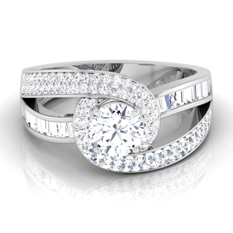 0.70 CARAT CRISS-CROSS ENGAGEMENT RING