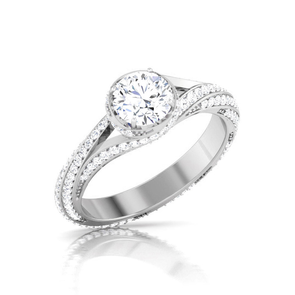 1 CARAT DIAMOND TWISTER ENGAGEMENT RING