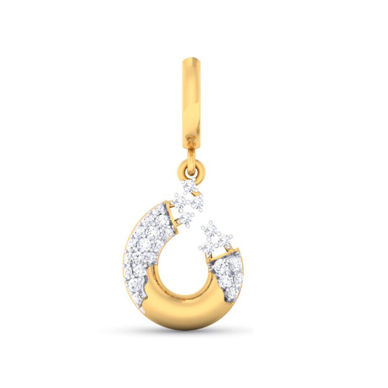 GOLD PLATED SILVER DIAMOND PENDANT SET