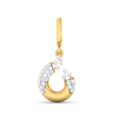 GOLD PLATED SILVER DIAMOND PENDANT SET