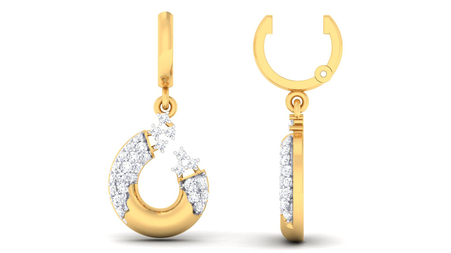 GOLD PLATED SILVER DIAMOND PENDANT SET