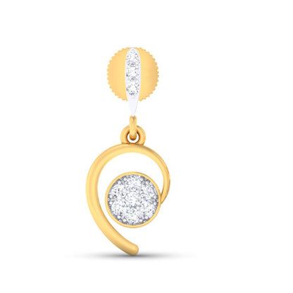 ROUNDED DESIGN 925 SILVER GOLD PLATED PENDANT SET