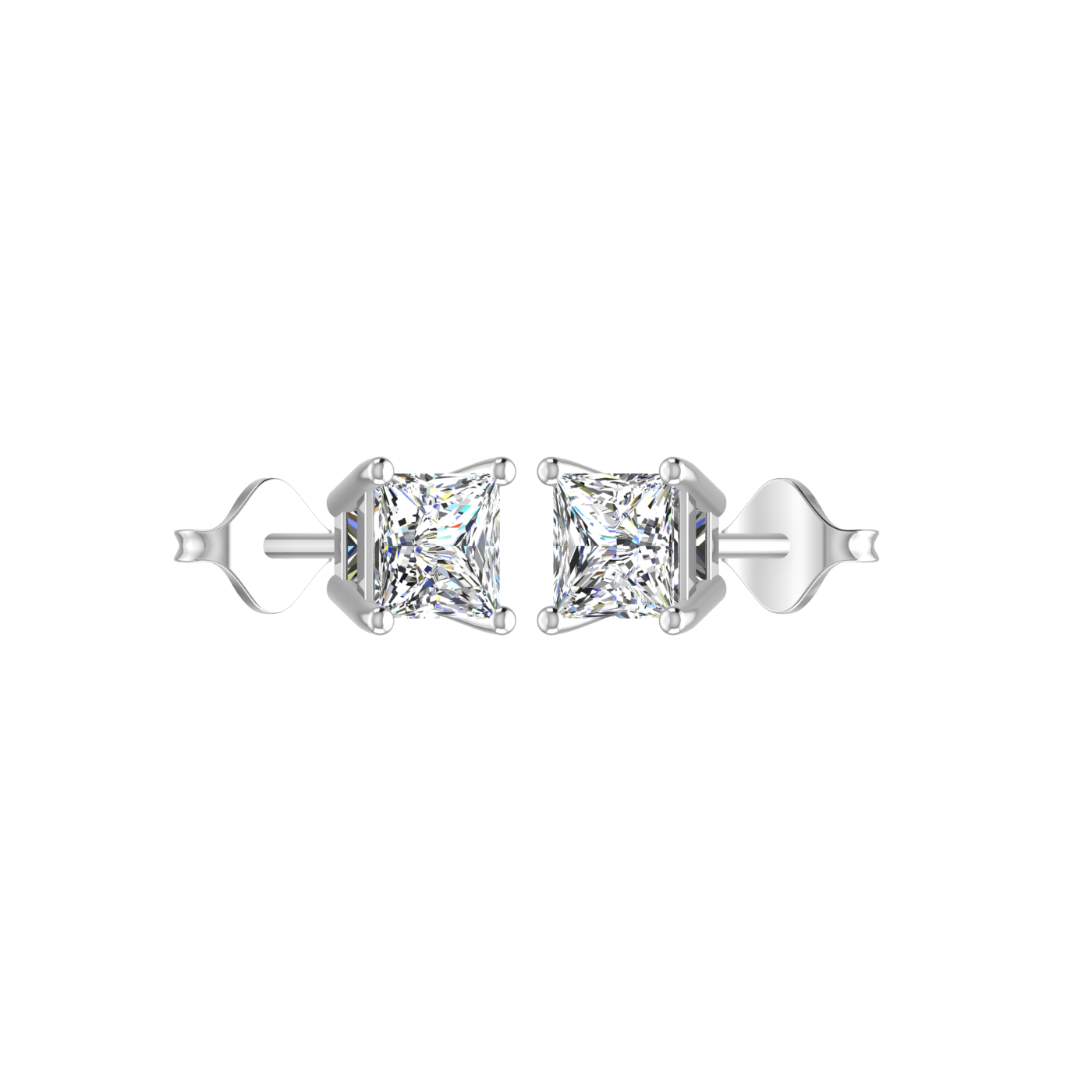 4 PRONG BASKET SETTING SOLITAIRE 0.25 CARAT EARRING