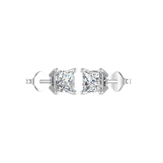 4 PRONG BASKET SETTING SOLITAIRE 1.00 CARAT EARRING