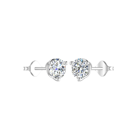 3 PRONG BASKET SETTING SOLITAIRE 0.25 CARAT EARRING