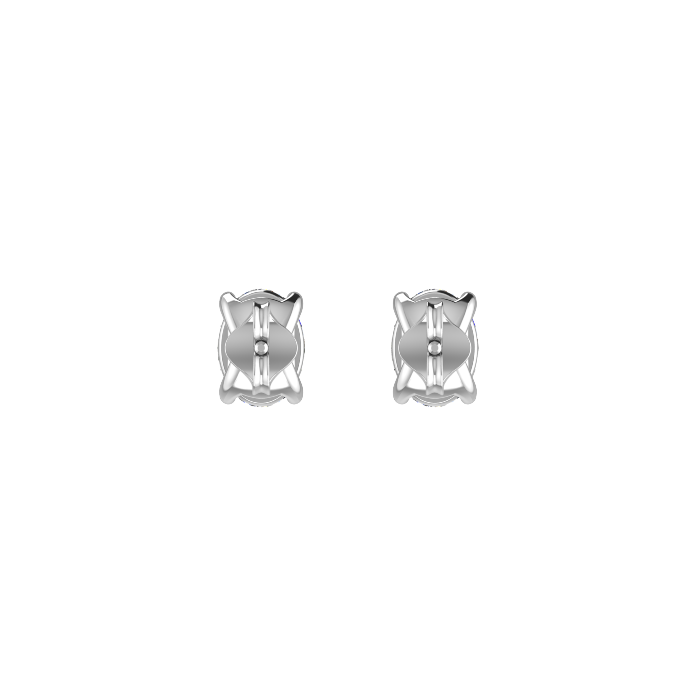 4 PRONG SMOUTH EDGE 1 CARAT OVAL CUT DIAMOND EARRING