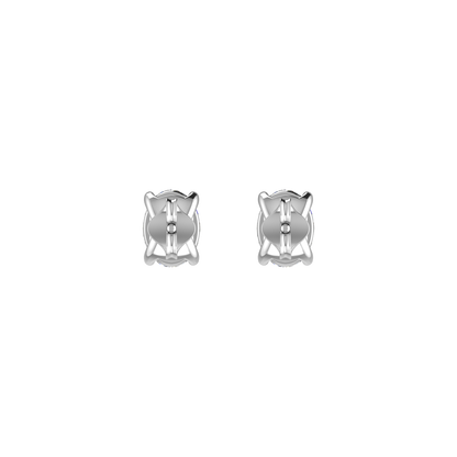 4 PRONG SMOUTH EDGE 1 CARAT OVAL CUT DIAMOND EARRING