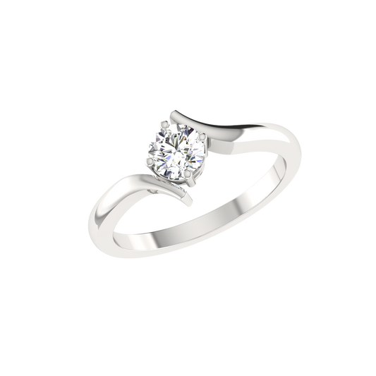 1 CARAT ROUND CUT FLOURISH SOLITAIRE DIAMOND ENGAGEMENT RING