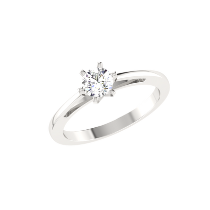 1 CT 6 PRONG ROUND DIAMOND SOLITAIRE ENGAGEMENT RING